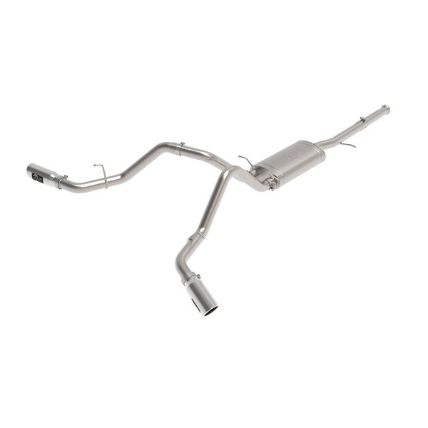 Afe Stainless Steel, With Muffler, 3 Inch Pipe Diameter, Single Exhaust With Dual Exit, Side Exit 49-44134-P